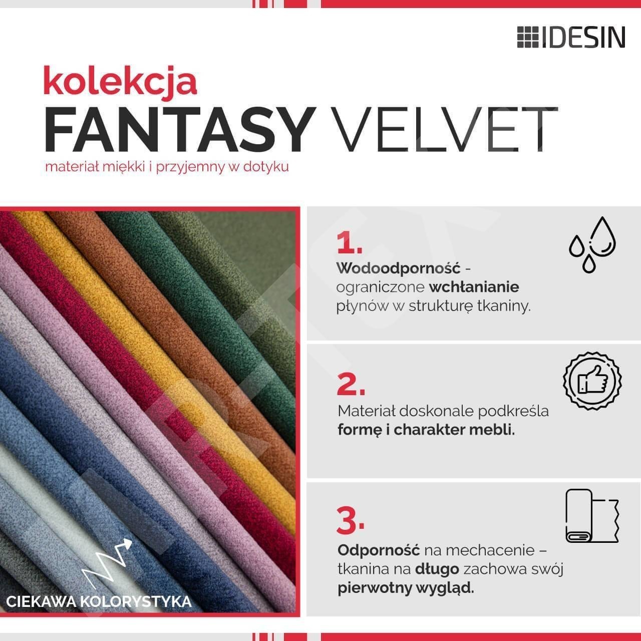 Tkanina Fantasy Velvet 326 gołębi Szybka dostawa Wysoka jakość